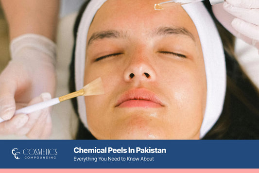 woman's face with a glowing, smooth complexion after a successful chemical peel treatment in Pakistan.