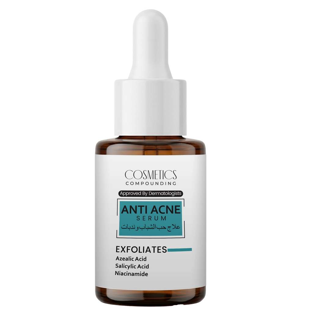 Anti-acne serum bottle with dropper 