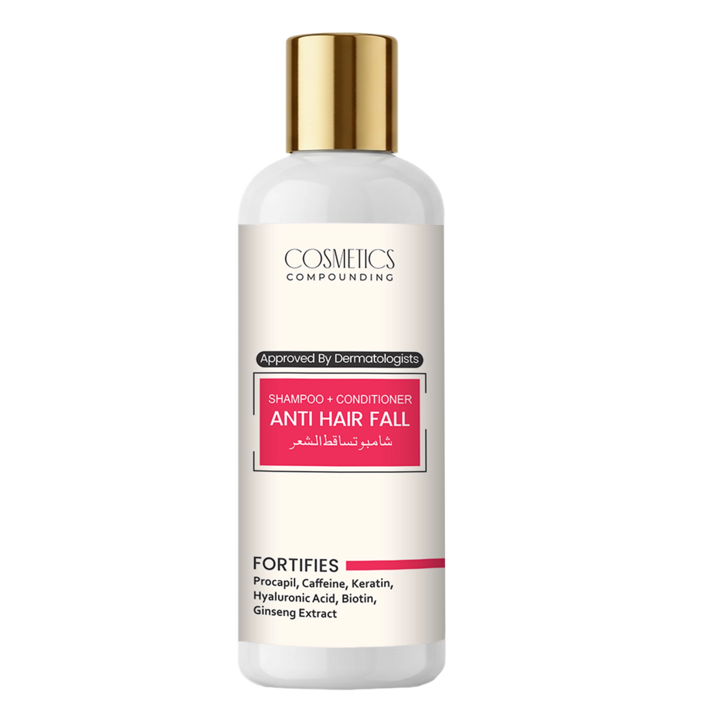 Shampoo and conditioner bottle for anti hair fall with gold cap