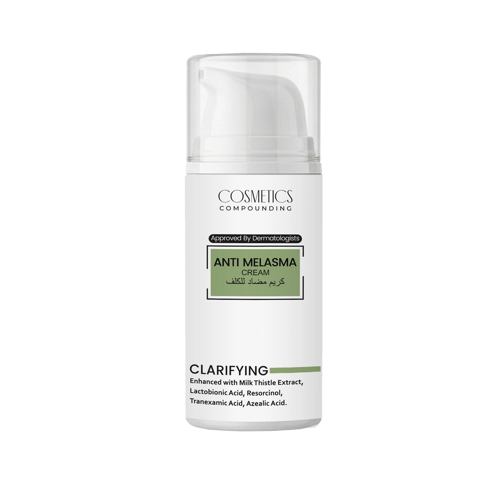 Anti melasma cream bottle with 'Cosmetics Compounding'