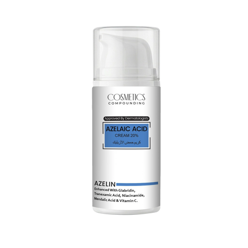 Cosmetic bottle of Azelaic Acid Cream by Cosmetics Compounding