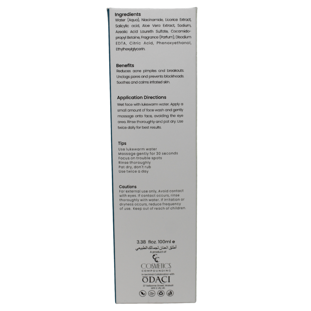 CC Anti Acne Face Wash - Cosmetics Compounding