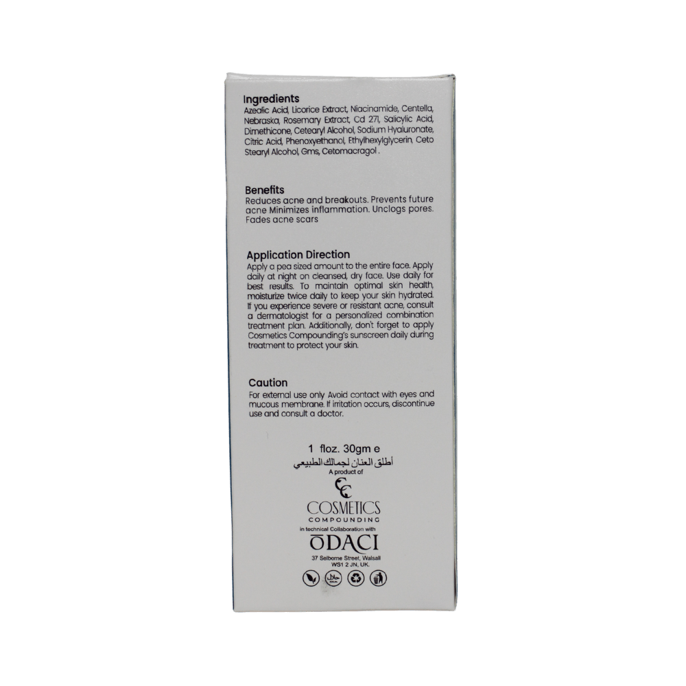 CC Anti Acne Cream - Cosmetics Compounding