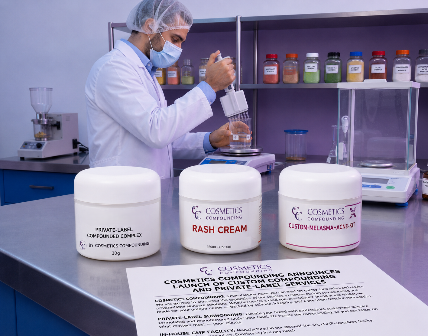An Expert Compounder From CC is Performing Customized Compounding