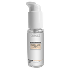 Hair serum bottle labeled 'Frizzy-Less Serum'