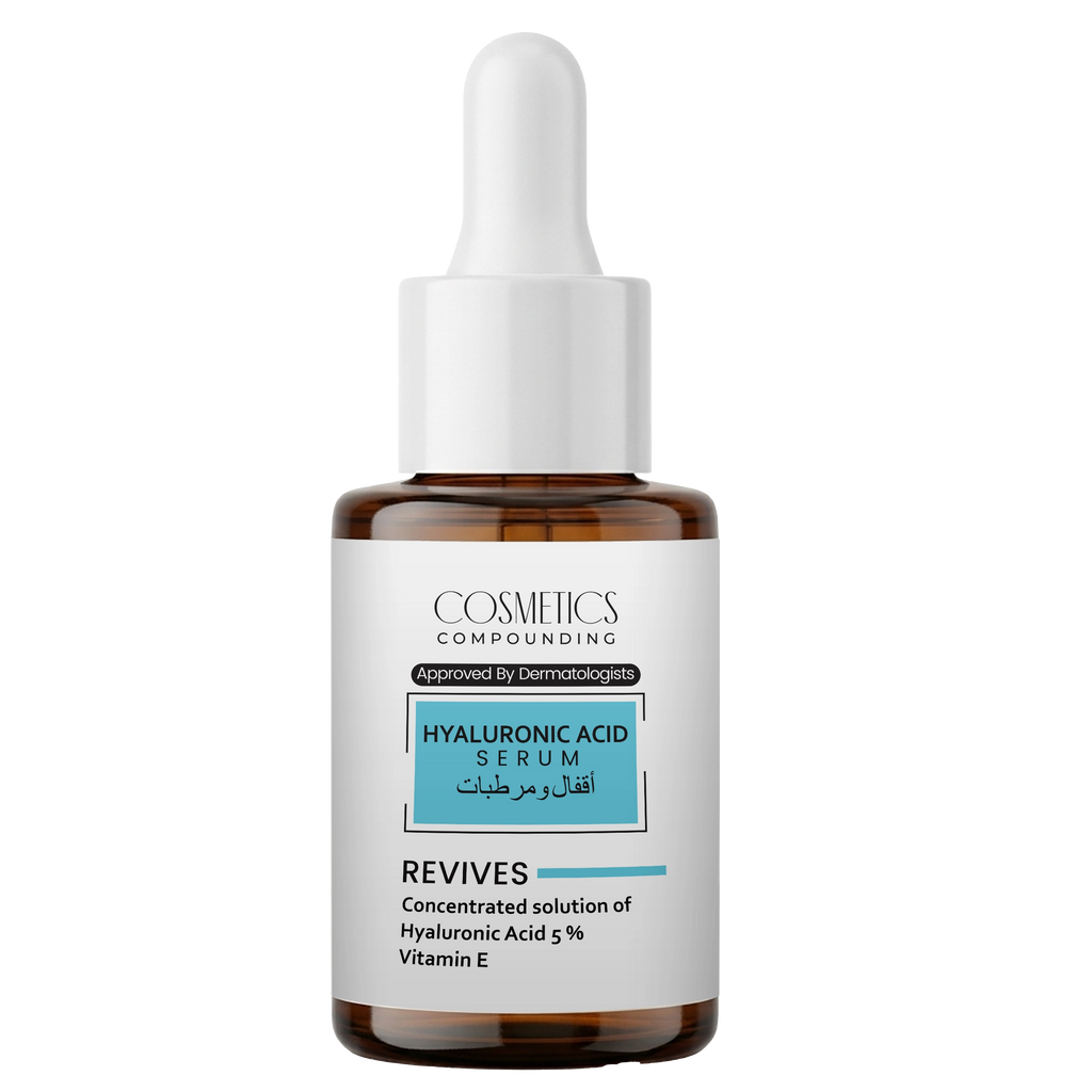 Cosmetic dropper bottle with 'Cosmetics Compounding'