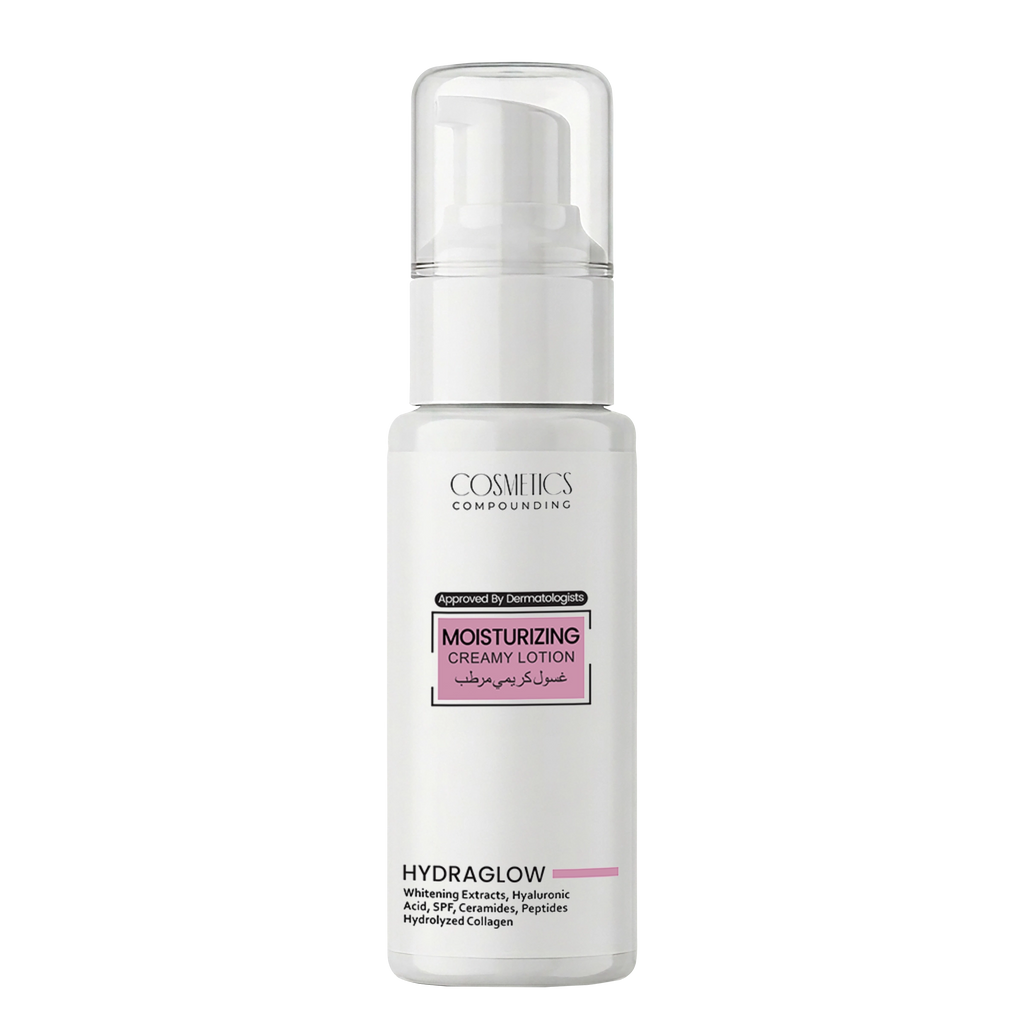 Moisturizing cream bottle by cosmetics compounding