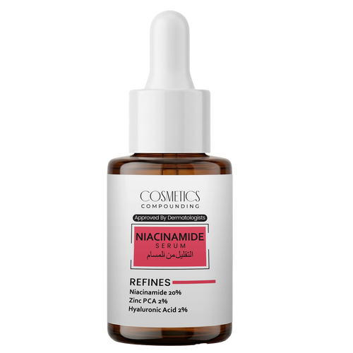Cosmetic dropper bottle with 'Cosmetics Compounding'