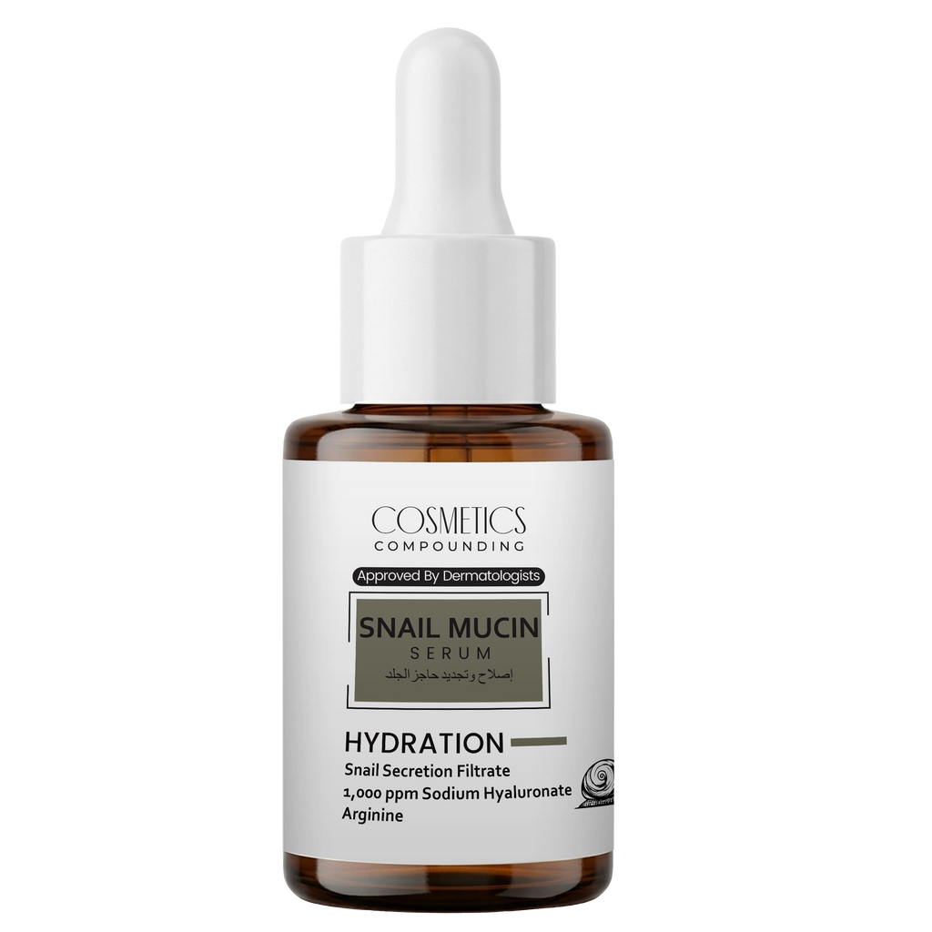 Snail mucin serum bottle with dropper