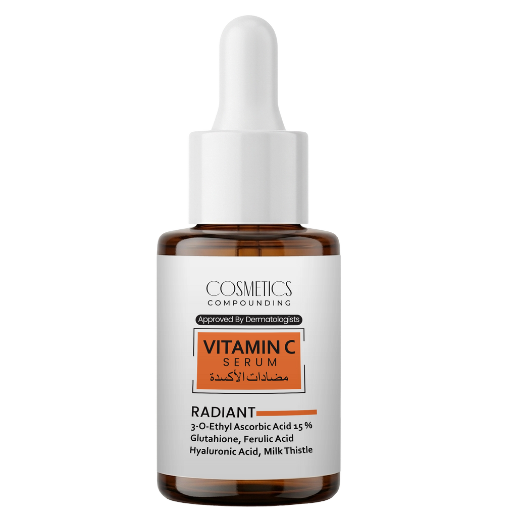 Vitamin C serum bottle with dropper